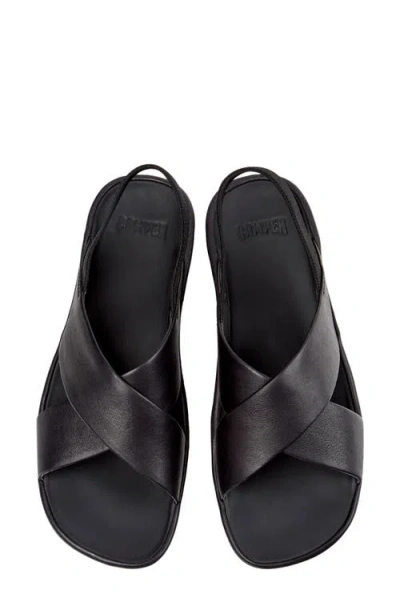 Camper Right Isla Crossover-strap Sandals In Black