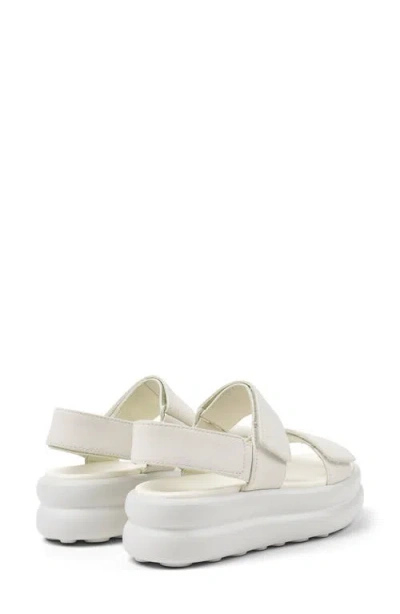 Camper Pelotas Flota Up Platform Sandal In White