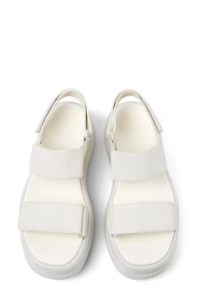 Camper Pelotas Flota Up Platform Sandal In White