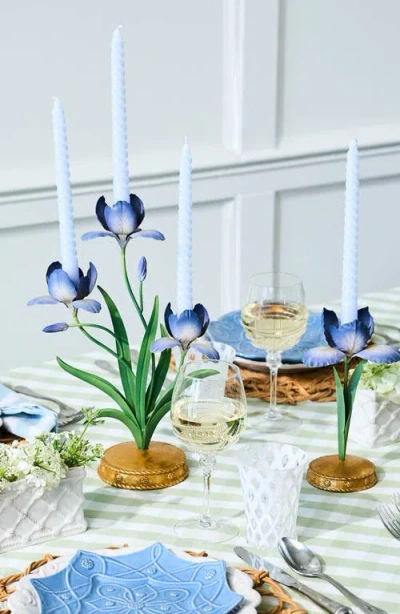 Juliska Meadow Walk Iris 9 Candlestick In Blue