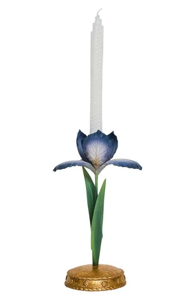 Juliska Meadow Walk Iris 9 Candlestick In Blue