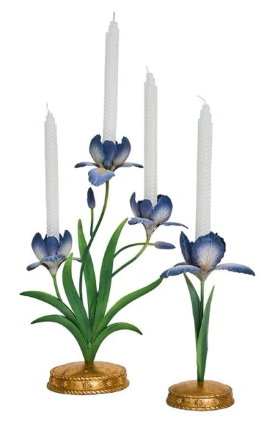 Juliska Meadow Walk Iris 9 Candlestick In Blue