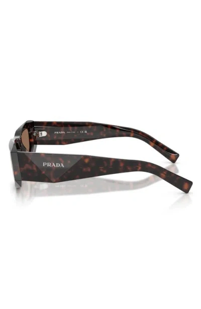 Prada Symbole Rectangular-frame Sunglasses In Metallic