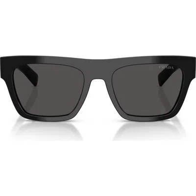Prada Eyewear Rectangular Frame Sunglasses In Black
