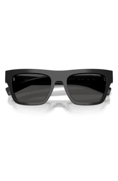 Prada Eyewear Rectangular Frame Sunglasses In Black