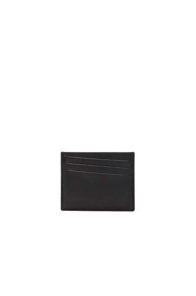 Shop Maison Margiela Calf Leather Cardholder In Black