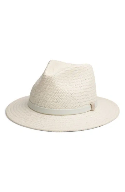Rag & Bone Packable Straw Fedora In Gray