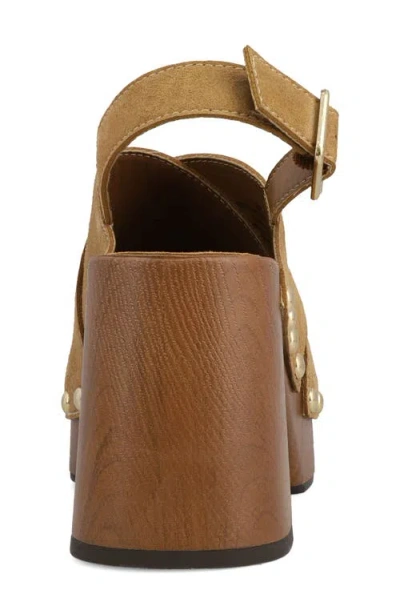 Mia Eudora Platform Sandal In Brown