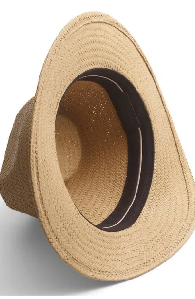 Rag & Bone Packable Straw Fedora In Orange