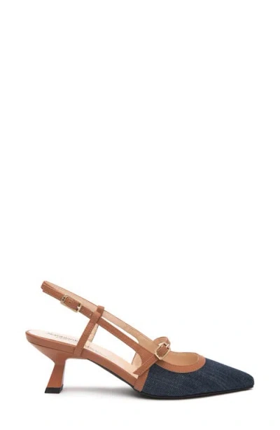Nerogiardini Slingback Pointed Toe Pump In Blue