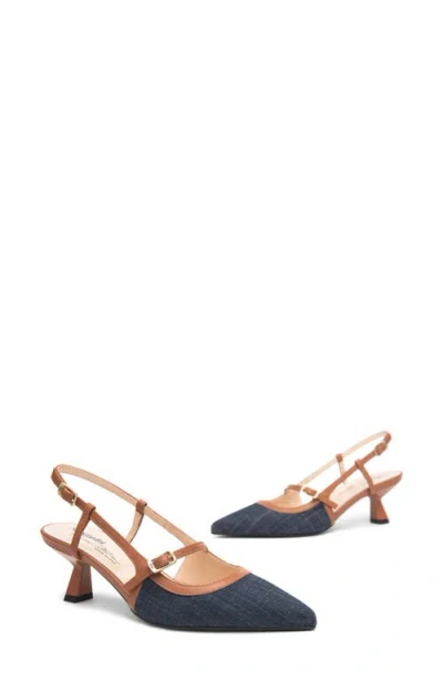 Nerogiardini Slingback Pointed Toe Pump In Blue