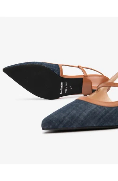 Nerogiardini Slingback Pointed Toe Pump In Blue