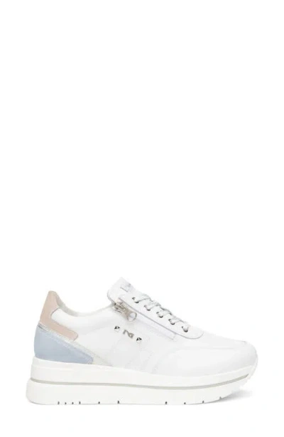 Nerogiardini Side Zip Wedge Sneaker In White