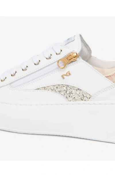 Nerogiardini Side Zip Platform Sneaker In White