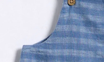 Next Gingham Denim Romper & Bodysuit Set In Multi