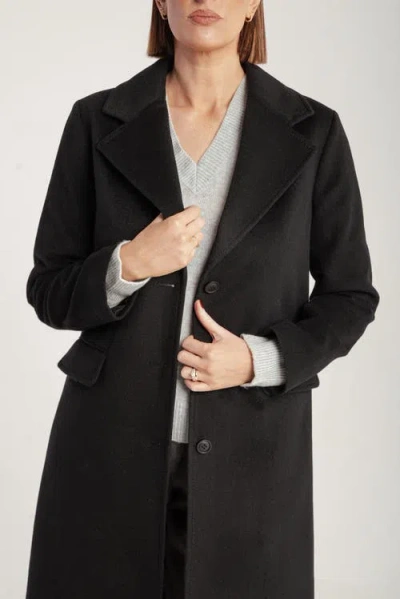 1982 Cashmere Tailored Single-breasted Coat In Black