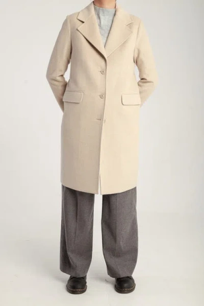 1982 Cashmere Tailored Single-breasted Coat In White