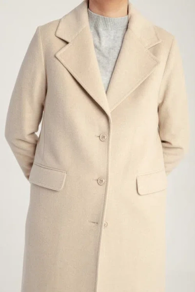 1982 Cashmere Tailored Single-breasted Coat In White