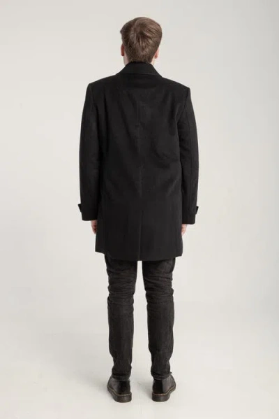 1982 Cashmere Single Breasted Coat In Black