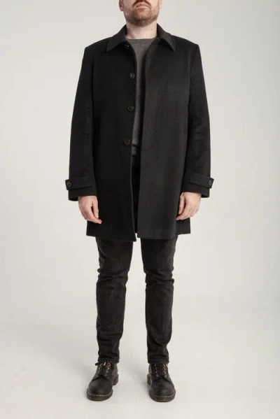 1982 Cashmere Single Breasted Coat In Black
