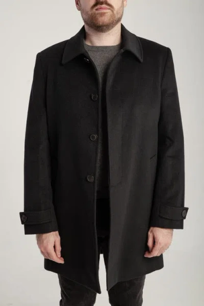 1982 Cashmere Single Breasted Coat In Black