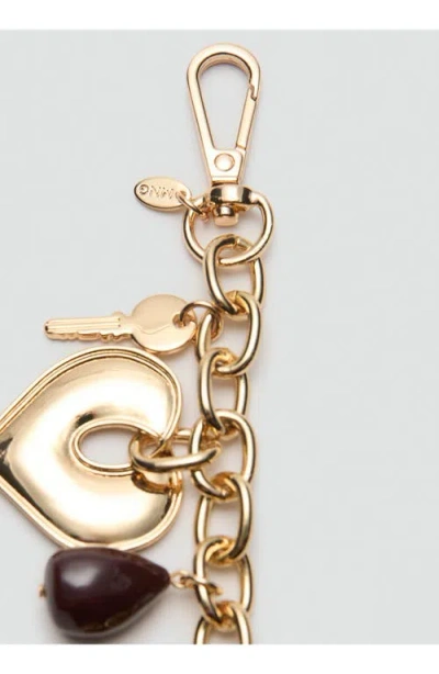 Mango Multicharm Chain Belt In Metallic