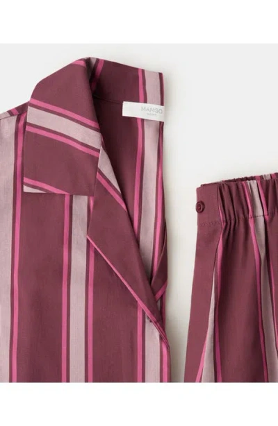 Mango Stripe Pajama Shorts In Multi