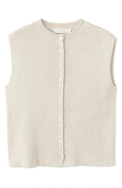 Mango Cotton Blend Sweater Vest In Multi