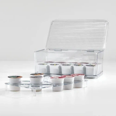 Idesign Stackable Coffee Pod Holder For K-cup Pods In Transparent