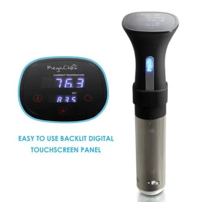 Megachef Immersion Circulation Precision Sous-vide Cooker With Digital Touchscreen Display In Black