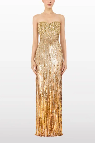 Jenny Packham Cesonia Embellished Strapless Maxi Dress