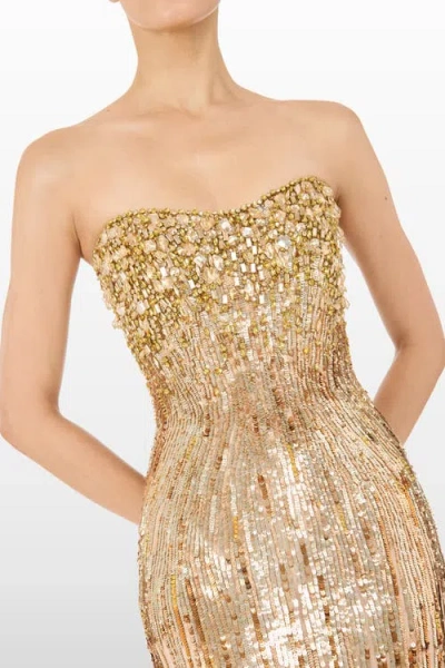 Jenny Packham Cesonia Embellished Strapless Maxi Dress