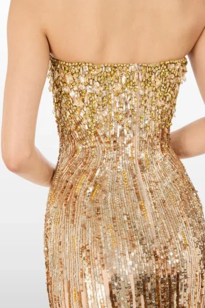 Jenny Packham Cesonia Embellished Strapless Maxi Dress