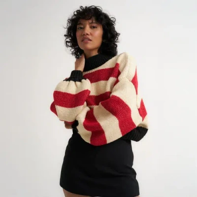 Callahan Bellamy Crop Pull Over Sweater In Multi