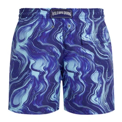 Vilebrequin Drawstring Patterned Swim Shorts In Blue