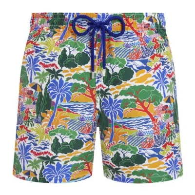 Vilebrequin Seaside Life Print Moorea Swim Shorts In Multi