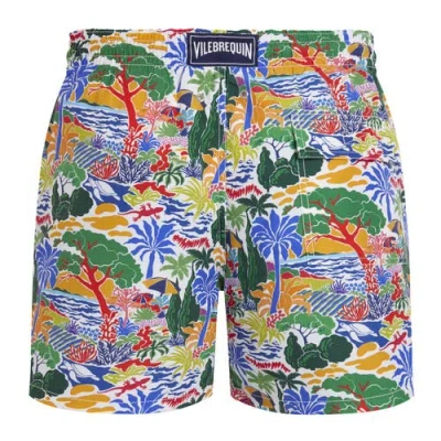 Vilebrequin Seaside Life Print Moorea Swim Shorts In Multi