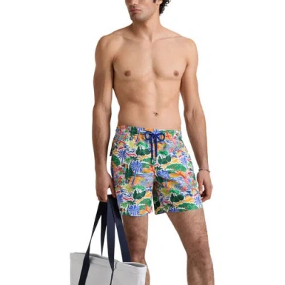 Vilebrequin Seaside Life Print Moorea Swim Shorts In Multi