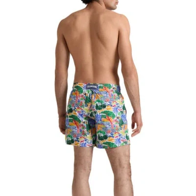 Vilebrequin Seaside Life Print Moorea Swim Shorts In Multi