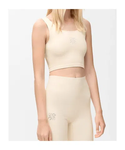 Loewe Seamless Bra In Technical Jersey In White