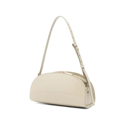 Apc Adjustable-strap Half-moon Shoulder Bag In Neutral