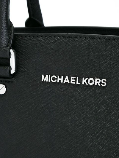 Shop Michael Michael Kors Medium Selma Satchel In Black