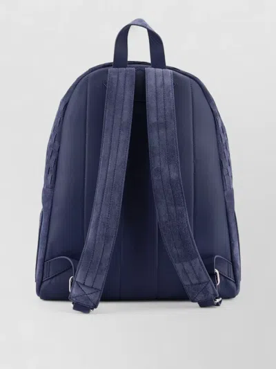 Orciani Suede Backpack Woven Texture Leather Handle