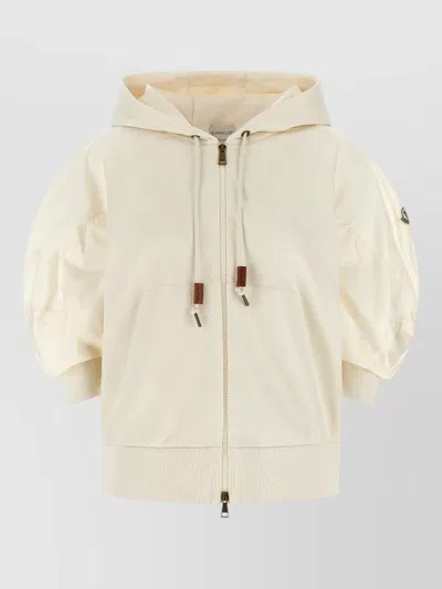 Moncler Drawstring-hood Kangaroo-pocket Jacket In Nude