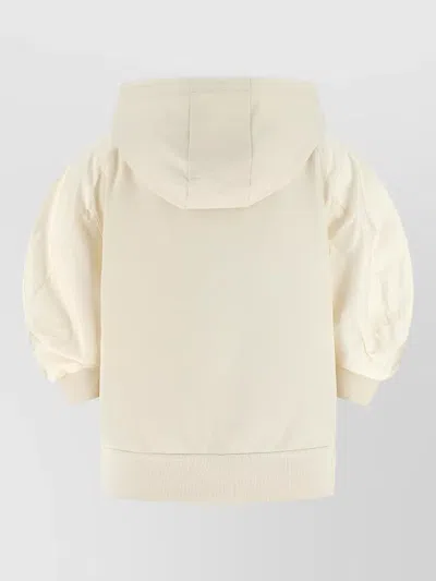 Moncler Drawstring-hood Kangaroo-pocket Jacket In Nude