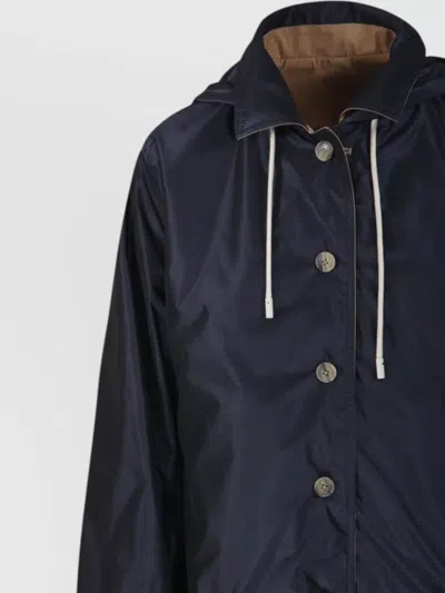 Herno Hooded Jacket Two Tone Design In Neutral