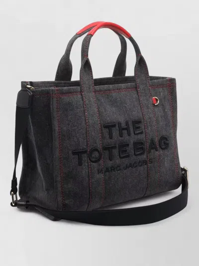 Marc Jacobs Denim Medium Tote Double Handle Strap