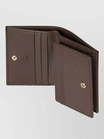 Gucci Compact Wallet Monogram Pattern Leather Accessory