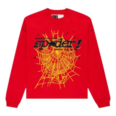 Sp5der Punk V2 Spider-web-graphic T-shirt In Red