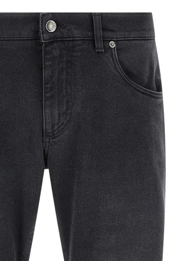 Dolce & Gabbana Dg Essentials Slim-fit Jeans In Black